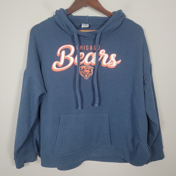 NFL Other - NFL Team Apparel Chicago Bears Womens L Navy Fleece Sleepwear Hoodie